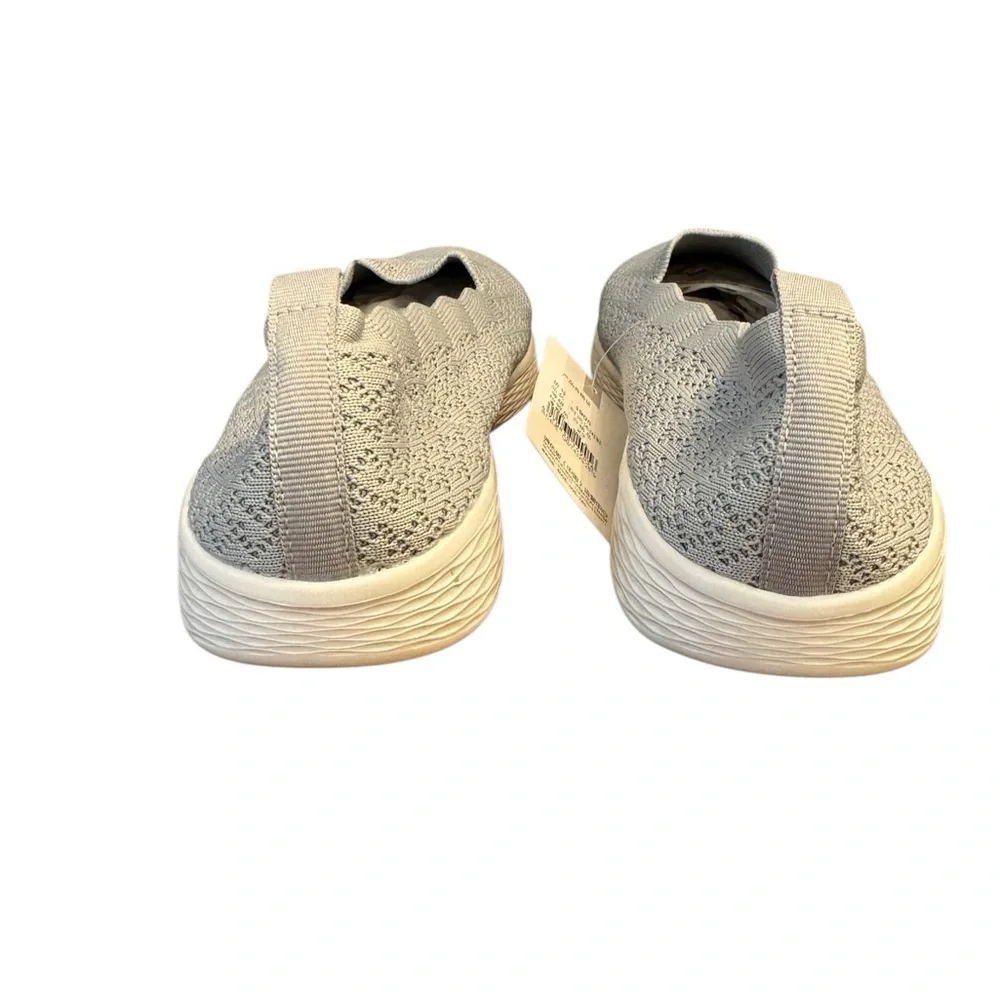 Light Gray Slip-On Knit Shoes‎
